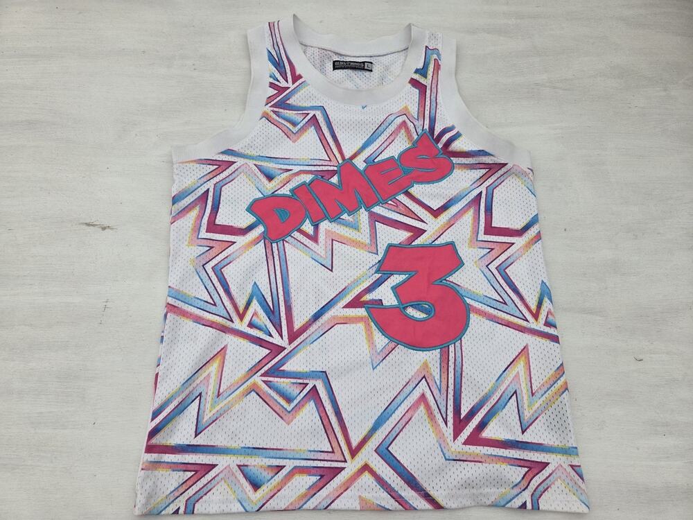 REBEL MINDS Men’s Basketball Multicolor Breathable Jersey Tank Size L Dimes #3